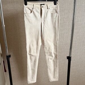 Massimo Dutti cream cotton pants.